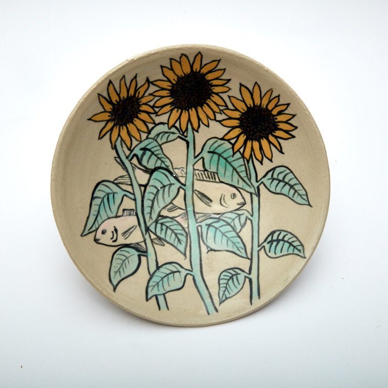 Sunflower Fish Plate by Sung Lee
